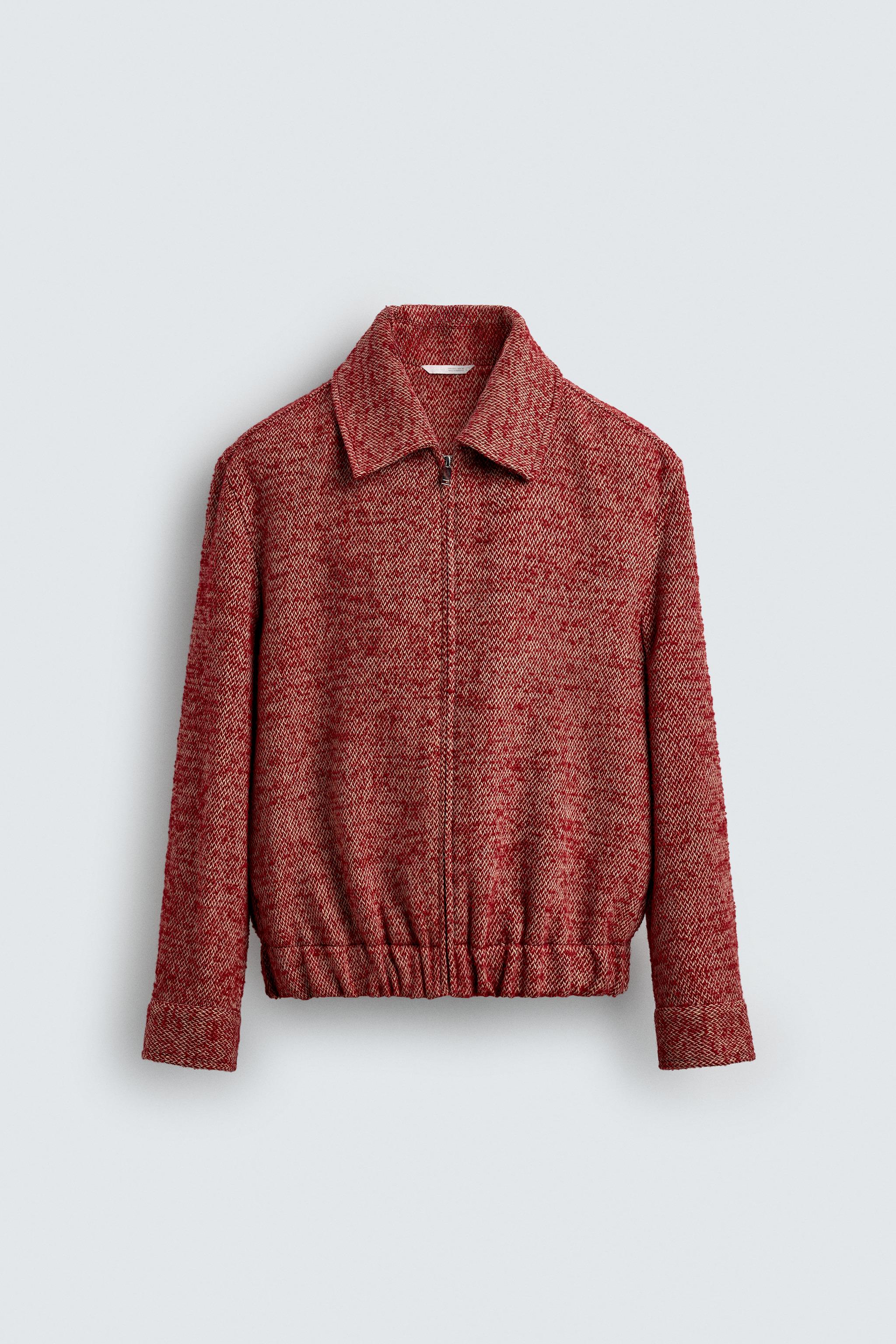 WOOL BLEND TEXTURED OVERSHIRT